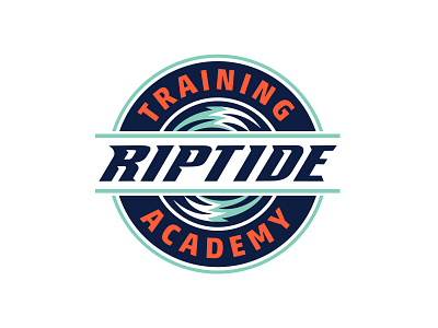 New York Riptide Training Academy beach blue branding camp kids lacrosse logo sports vector wave