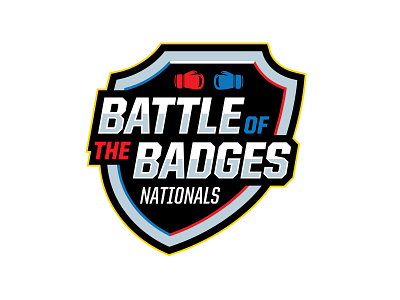 Battle of the Badges Nationals blue boxing branding illustration logo red sports vector