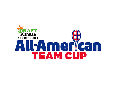 Draft Kings All American Team Cup american blue branding college flag logo red sports tennis tennis ball