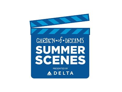 Garden of Dreams Summer Scenes blue charity film logo star summer vector