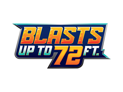 Blaster 72 fast kids logo sport toys typography