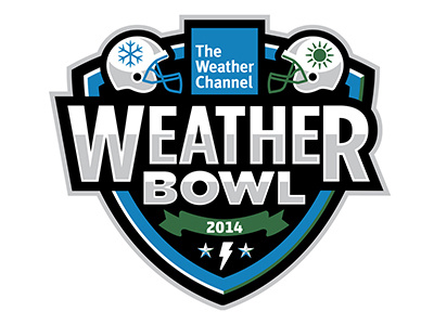 Weather Channel - Weather Bowl logo blue football green nfl sports weather