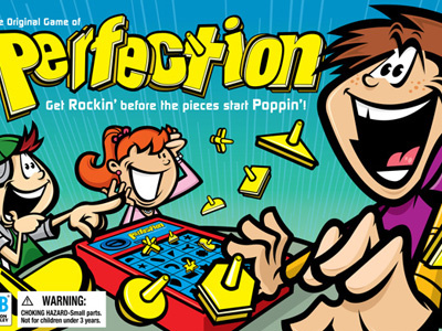 Perfection Game - Packaging cover character game illustration kids packaging