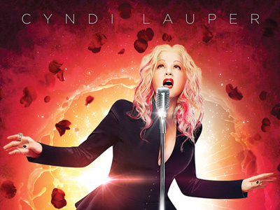 Cyndi Lauper Tour Poster digital art poster red singer