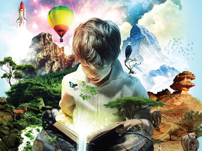 Nat Geo Poster children digital discovery manipulation mountains safari