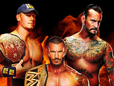 WWE Poster digital manipulation entertainment fire poster sports wrestling