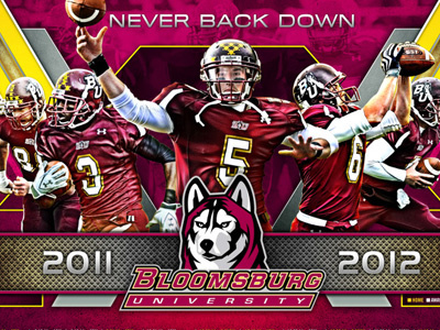 Bloomsburg Univ. Football Poster college digital manipulation poster sports