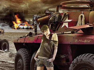 Tank Girl digital art poster