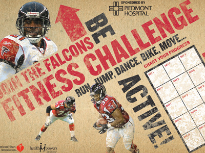 Atlanta Falcons Fitness Challenge Poster fitness football kids nfl sports