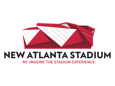 Atlanta Falcons Stadium brand identity football logo nfl red silver stadium
