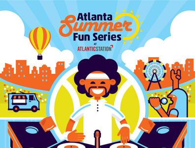 Atlanta Summer Fun Series atlanta concert dj festival illustration music summer