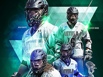 Loyola Lacrosse Poster college green grey lacrosse poster sports