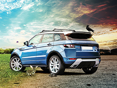 Range Rover Retouch auto car digital manipulation retouch