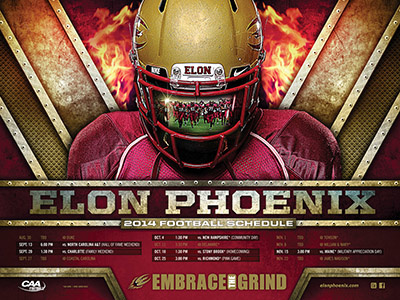 Elon Phoenix Football Poster