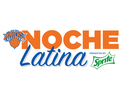 Knicks Noche Latina Night logo basketball blue design identity knicks latin msg orange sports team women