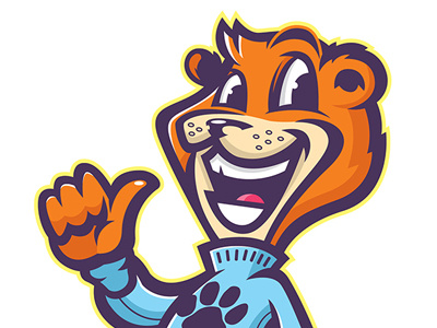 The Bear bear football illustration mascot