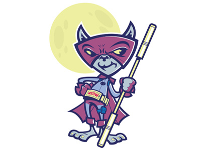 Mighty Cat cat humor illustration kids superhero