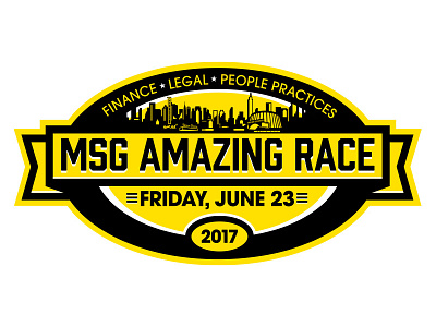 MSG Amazing Race identity black hr internal msg sports yellow