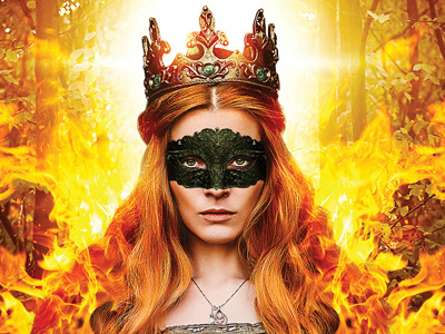 Fire Queen book cover composite fire modern queen retouch