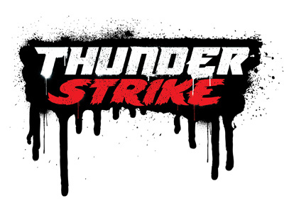 Thunder Strike brand comic comics header logo thunder toys