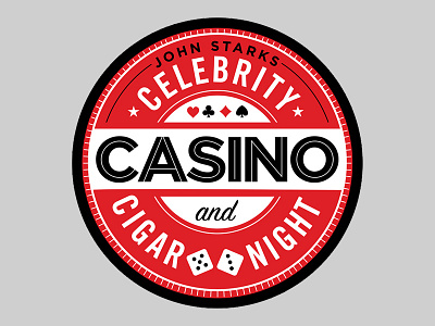 John Starks Celebrity Casino and Cigar Night logo casino charity cigar dice gambling poker red sports vegas