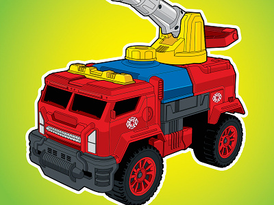 Toy Truck Illustration illustrator red toy design toy store toys truck