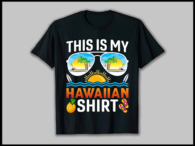 This is my Custom Hawaiian T-shirt Design. beach beach shirt bulk shirt bulk t shirt design drawing fashion flag hawaii hawallan hawallan shirt hawallan t shirt illustration label summer summer design summer shirt vector