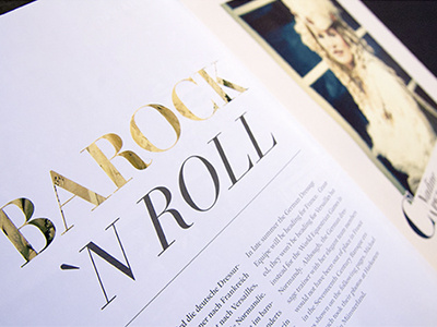 Barock 'n Roll editorial headline magazine