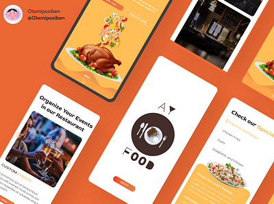 A Restaurant mobile web design 3d animation branding graphic design logo motion graphics ui