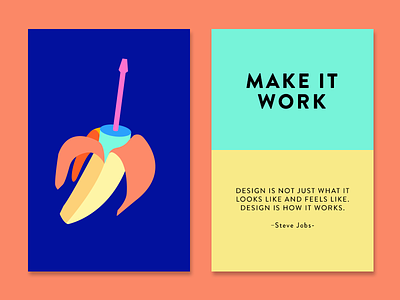 Make it Work banana cards creativity creativity technique inspiration make it work quote steve jobs