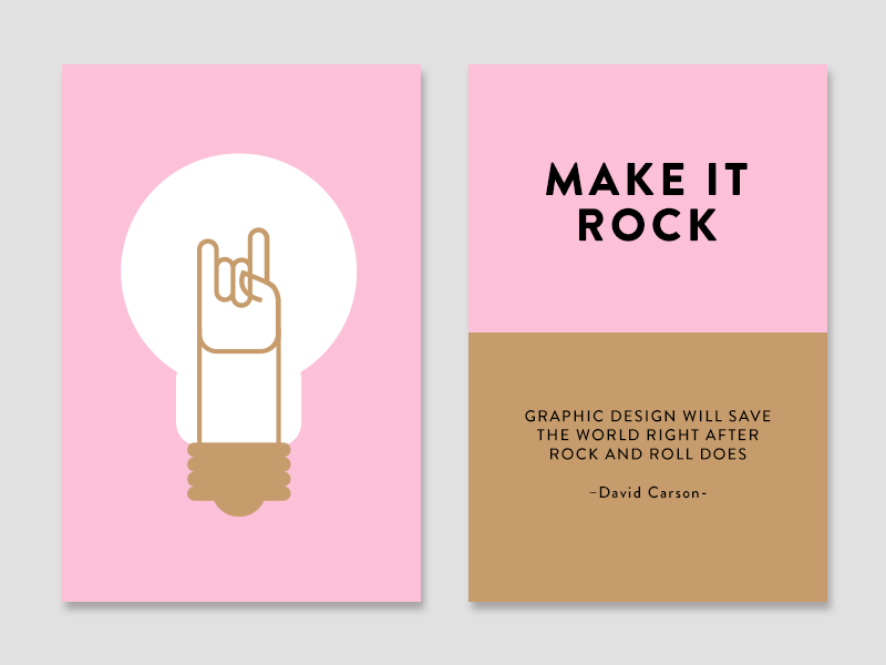 Make it Rock creativity technique color cards make it cards light bulb rock and roll rnr idea inspiration