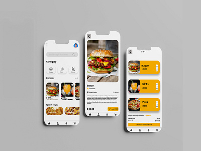 Food Delivery Mobile App UI Design branding business card coffee design flyer graphic design illustration logo mobile app social media post ui ui design