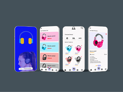 Wireless Headphone mobile ui design 3d animation branding business card coffee design flyer graphic design illustration logo motion graphics social media post ui