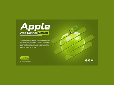 Apple Web Banner Design Template apple apple design branding business card coffee creative design design graphic design proffesonal design social media post ui web banner