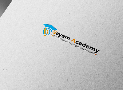 Sayem Academy Logo design 3d branding business card coffee graphic design illustration logo social media post vector