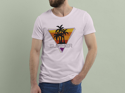 Summer T-shirt Design Template fashion design graphic design logo summer t shirt design