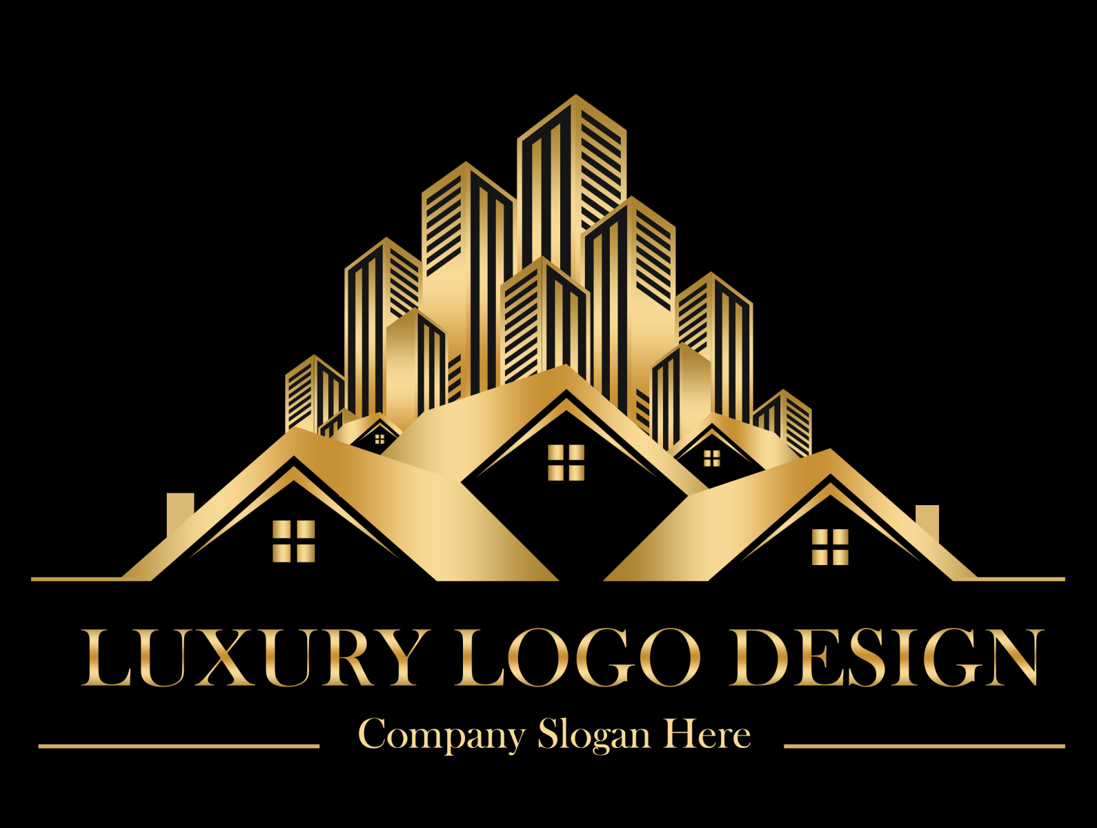 luxury key real estate logo