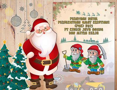 Santa and the Garden Dwarf on the Christmas Eve 2d design animation banner christmas design graphic design illustration mining vector