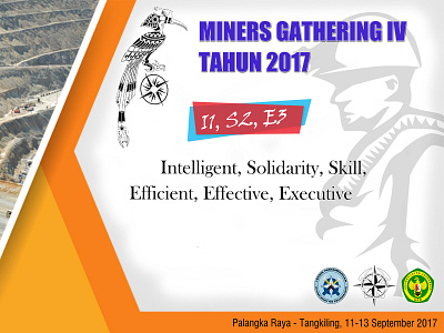 Miners Gathering with "Tingang" Bird Icon 2d design banner branding design graphic design illustration mining