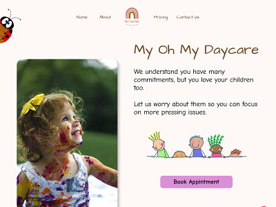 Daycare Landing Page childcare children daycare kids landing page nanny web design