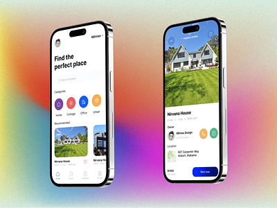 Real Estate UI App Idea airbnb app booking design hotel hotels real estate trivago ui ux vector