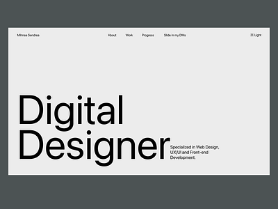 Personal Site - Light Mode design graphic design ui web design