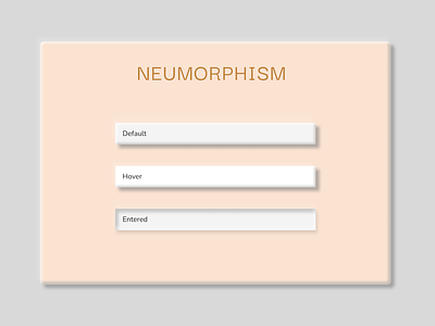 Neumorphic input fields