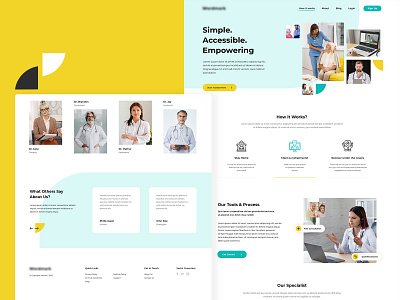 Med Services Website clean design colors branding medical