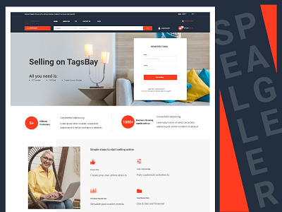 Business Seller Landing Page design landing page ui website