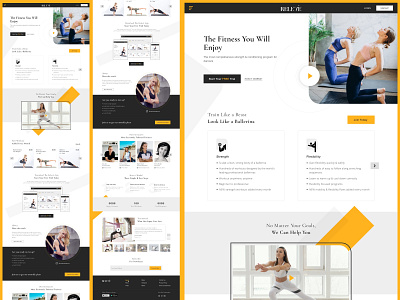 Fitness - Home Page Web Design brand color clean design design fitness homepage webpage