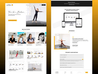 Fitness Home Page Rebound Work clean design fitness homepage rebound ui