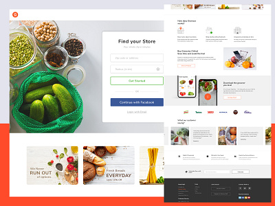 Growcer Home Page Design clean design design fatbit grocery ux visual design website