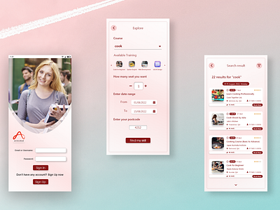 Online Training & Course Searching App Design