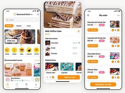 Food Mobile App app ecommerce mobille app redesign ui ux
